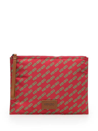 Kenzo Womens Red Polyester Pouch
