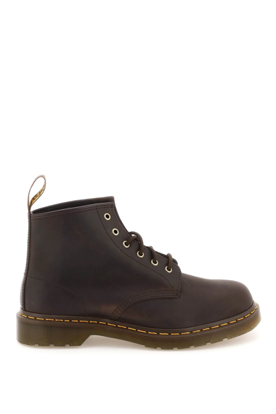 Dr. Martens Dr.martens Crazy Horse 101 Lace Up Combat Boots In Brown