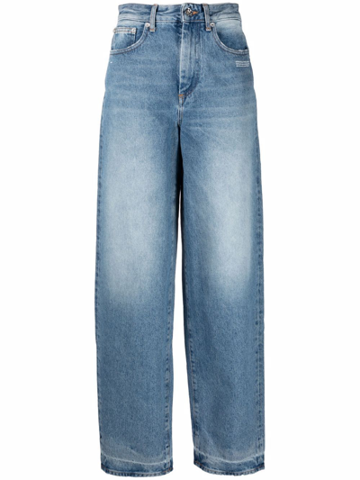 Off-white Womens Blue Cotton Jeans