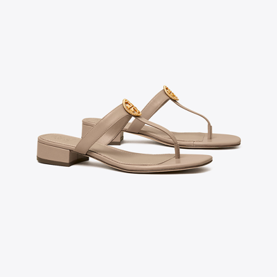 Tory Burch Braided Benton 25mm Thong Sandal In Gray Heron
