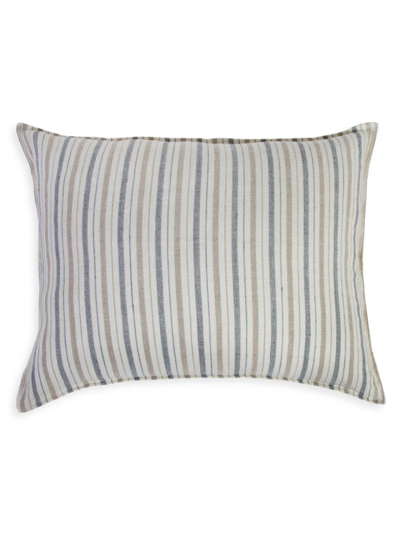 Pom Pom At Home Naples Striped Pillow In Ocean Natural