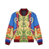 VERSACE MENS BAROQUE-PRINT QUILTED BOMBER JACKET, BRAND SIZE 50 (US SIZE 40)