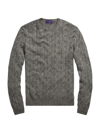Ralph Lauren Cableknit Cashmere Sweater In Grey