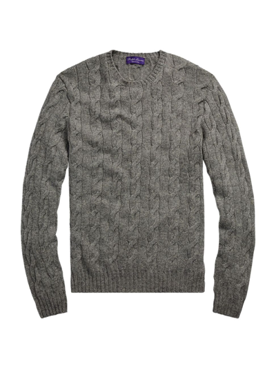 Ralph Lauren Purple Label Cableknit Cashmere Sweater In Grey