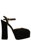Stuart Weitzman Skyhigh Strapped Suede Platform Pumps In Black