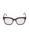 Vontelle Moroccan 54mm Square Optical Glasses In Burgundy