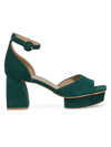 Bernardo Raleigh Platform Sandal In Royal Pine