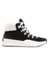 Sorel Out 'n About Iii Conquest Faux Shearling-lined Suede Ankle Boots In Black Sea Salt