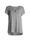 Yummie Slub-knit Lounge T-shirt In Heather Grey