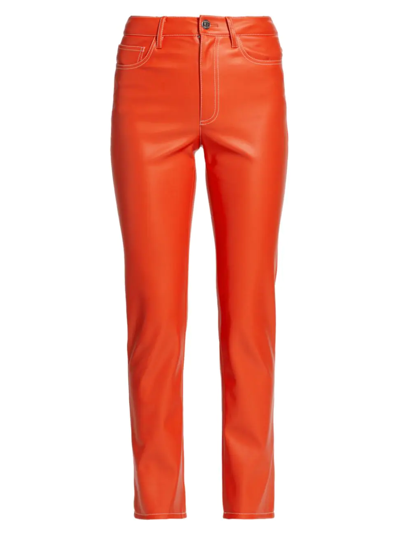 Staud Women's Elliot Faux Leather Pants In Red