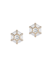 Goshwara Women's Queen 18k Yellow Gold, Diamond, & Enamel Hexagonal Stud Earrings