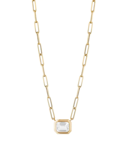 Goshwara Women's Manhattan 18k Yellow Gold & Moon Quartz Pendant Necklace In White