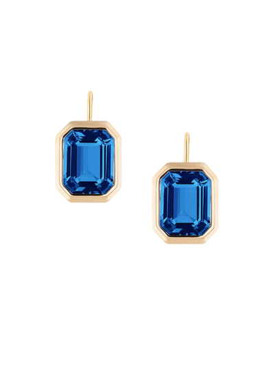 Goshwara Women's Manhattan 18k Gold & Blue Topaz Drop Earrings