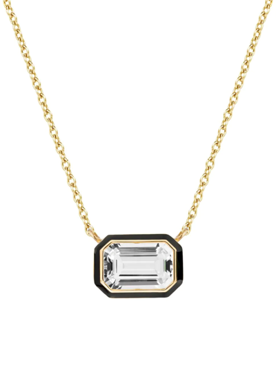 Goshwara Women's Queen 18k Yellow Gold, Rock Crystal, & Enamel Pendant Necklace