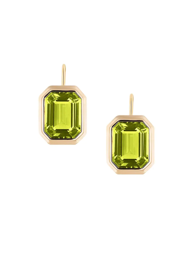 Goshwara Women's Manhattan 18k Gold & Peridot Drop Earrings In Green