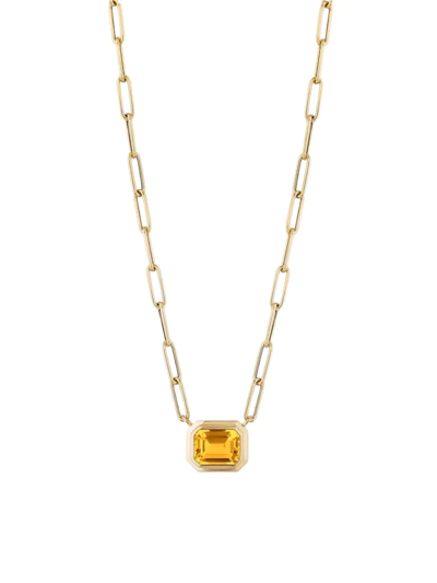 Goshwara Women's Manhattan 18k Gold & Citrine Pendant Necklace In Yellow Gold