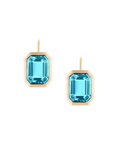 Goshwara Women's Manhattan 18k Yellow Gold & Blue Topaz Drop Earrings