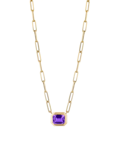 Goshwara Women's Manhattan 18k Gold & Amethyst Pendant Necklace In Yellow Gold