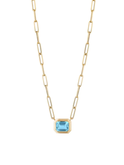 Goshwara Blue-topaz Necklace In Gold