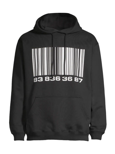 Vtmnts Big Barcode Hoodie In Black