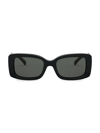 Versace 54mm Rectangular Sunglasses In Black