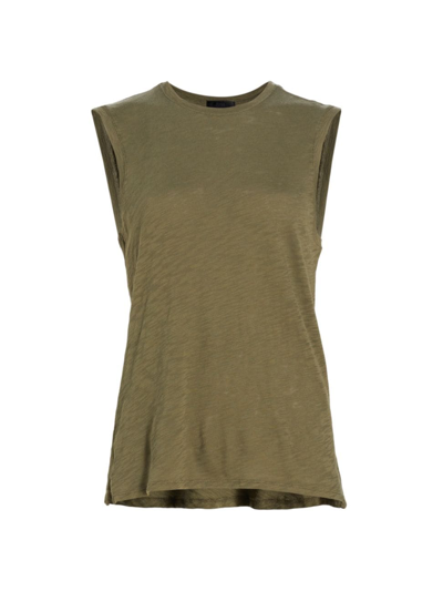 Atm Anthony Thomas Melillo Slub Cotton Jersey Tank In Army