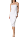 Dress The Population Liv Body-con Strapless Midi Dress In White