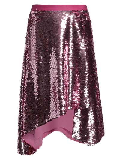 3.1 Phillip Lim / フィリップ リム Asymmetrical Midi Skirt With Sequins In Orchid