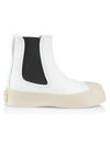 Marni Platform Leather Boots In White