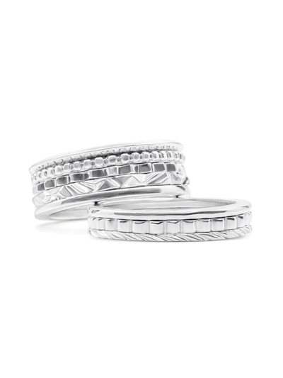 Bernard James Babel 2-piece Sterling Silver Ring Set