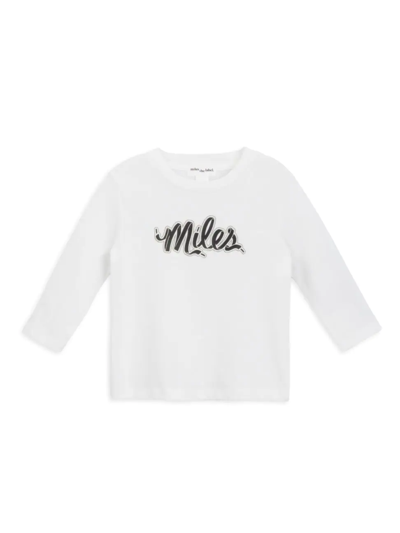 Miles The Label Baby Boy's Logo Laces Shirt In Off White