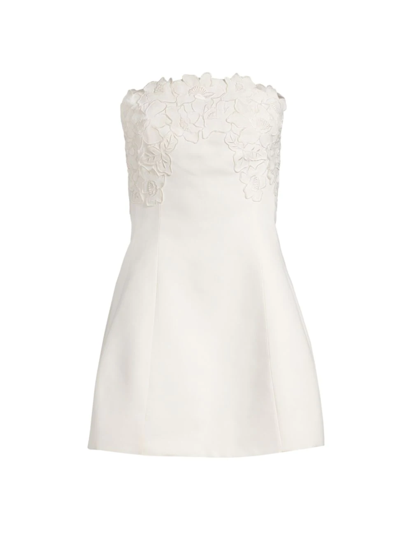 Sachin & Babi Alanna Embroidered Strapless Minidress In Ivory