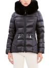 Dawn Levy Nikki Hooded Down Shearling Jacket In Black
