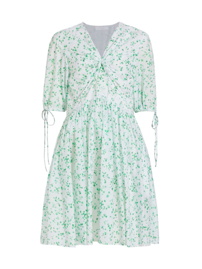 Merlette Mailou Dress In Green Mini Floral Print