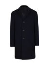 Reiss Gable Epsom Wool Blend Overcoat In Navy