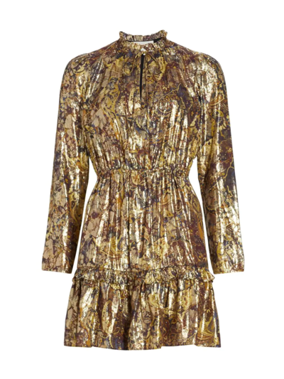 Ba&sh Capi Metallic Minidress In Gold | ModeSens