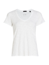 Atm Anthony Thomas Melillo Vintage Cotton Jersey V Neck Tee In White