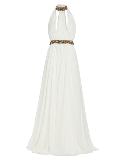 slim fit dress slacks Nicoblu Menorca Long Kaftan Dress and Grecian Motif Embroidery in White 18
