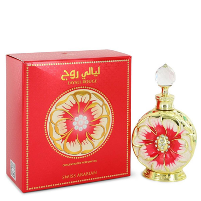 Swiss Arabian 548640 0.5 oz Concentrated Perfume Oil For Women - Arabian Layali Rouge In Red