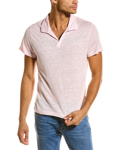 Onia Men's Linen Polo Shirt In Rose Water