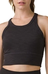 Prana Becksa Rib Sports Bra In Black Heather