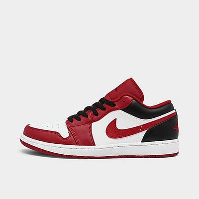 Nike Jordan Air 1 Low Casual Shoes In White/gym Red/black