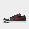 Nike Jordan Air 1 Low Casual Shoes In Black/fire Red/white
