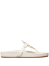 Tory Burch Miller Cloud Leather Thong Sandals In White