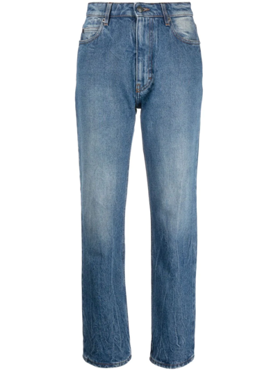 Ami Alexandre Mattiussi High-waisted Straight-leg Jeans In Blue