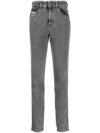 Diesel Mens Black D-amny Slim-fit Stretch-denim Jeans 31 In Grey