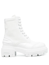 MSGM CHUNKY-SOLE LEATHER LACED BOOTS