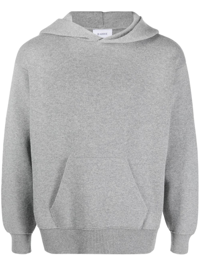 Barrie Melange-effect Cashmere-blend Hoodie In Grau