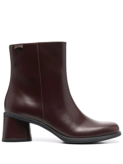 Camper Bonnie 60mm Ankle Boots In Red