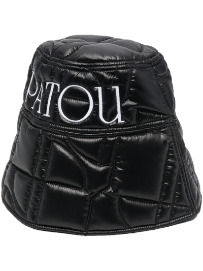 Patou Logo-embroidered Bucket Hat In Nero